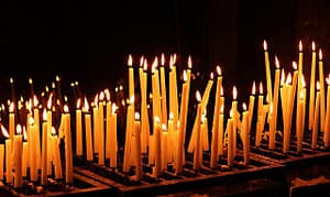 candles burning